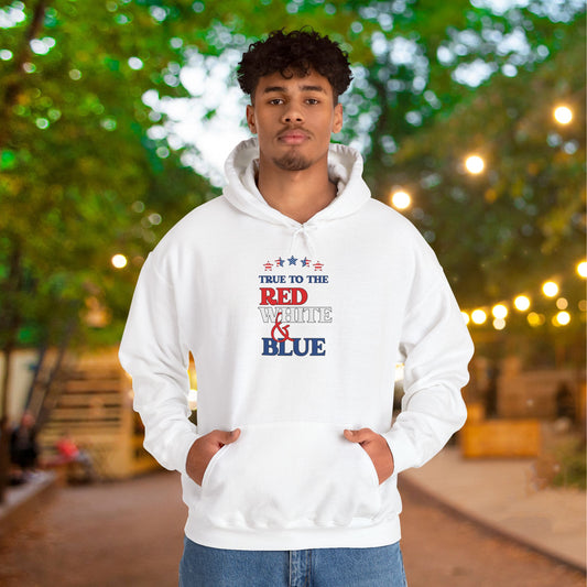 True to the Red White & Blue Heavy Blend™ Hooded Sweatshirt