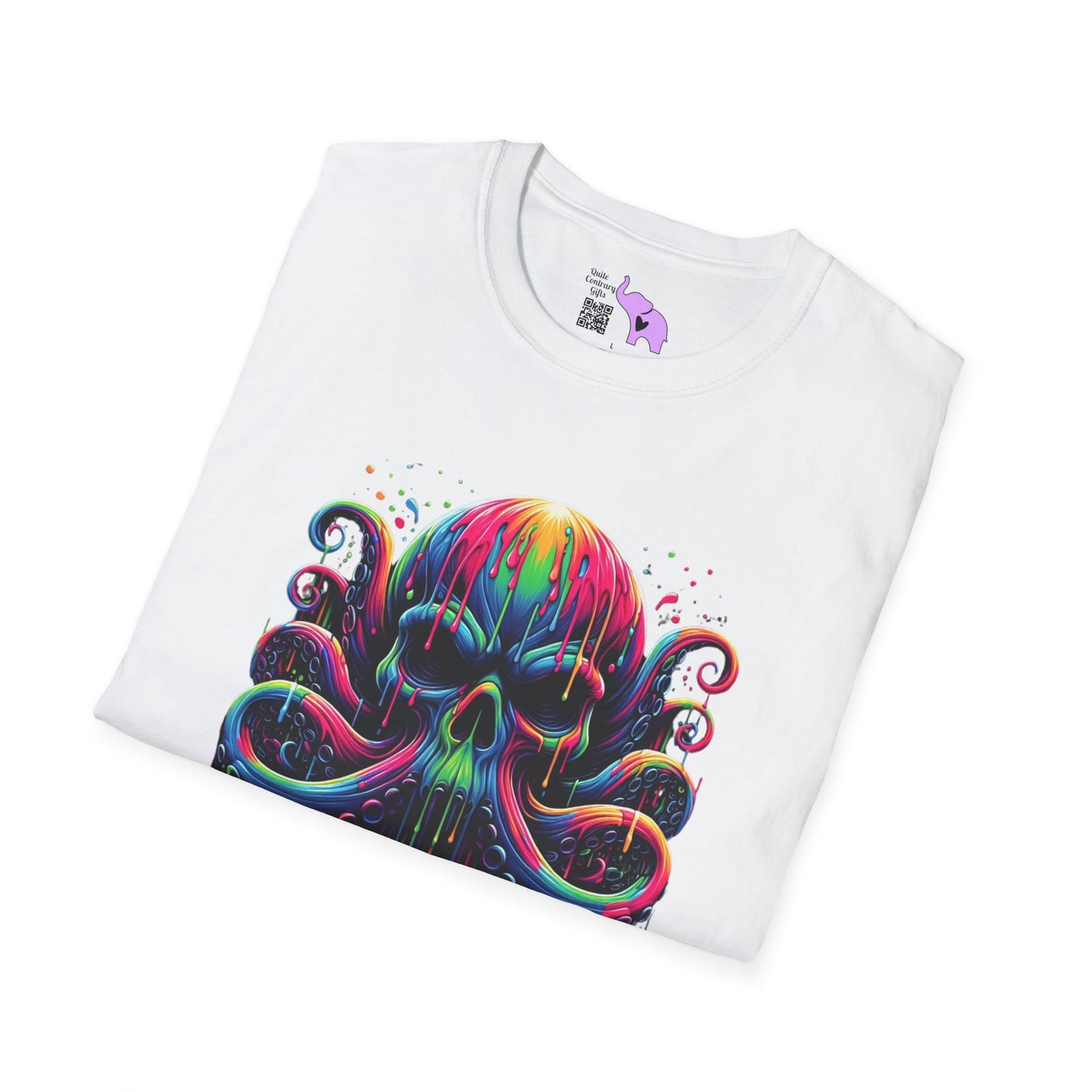 Colorful Skeleton Octopus Adult T-shirt