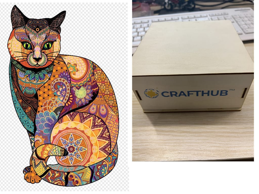 Colorful Cat Wooden Puzzle Collection