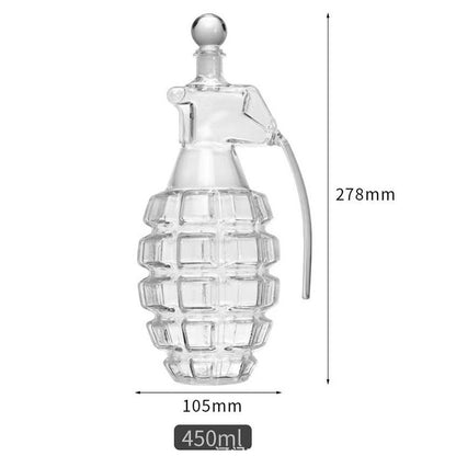Grenade Shaped Glass Wine/Liquor Decanter