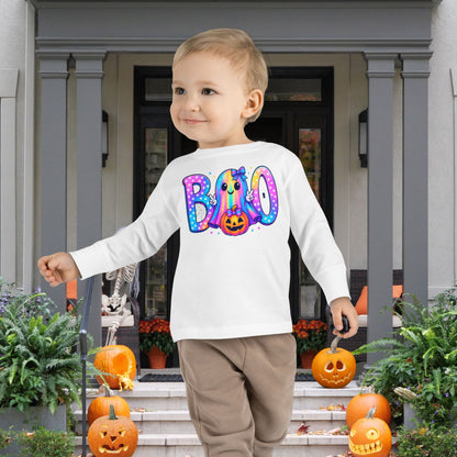 Pastel Boo Toddler Long Sleeve Tee