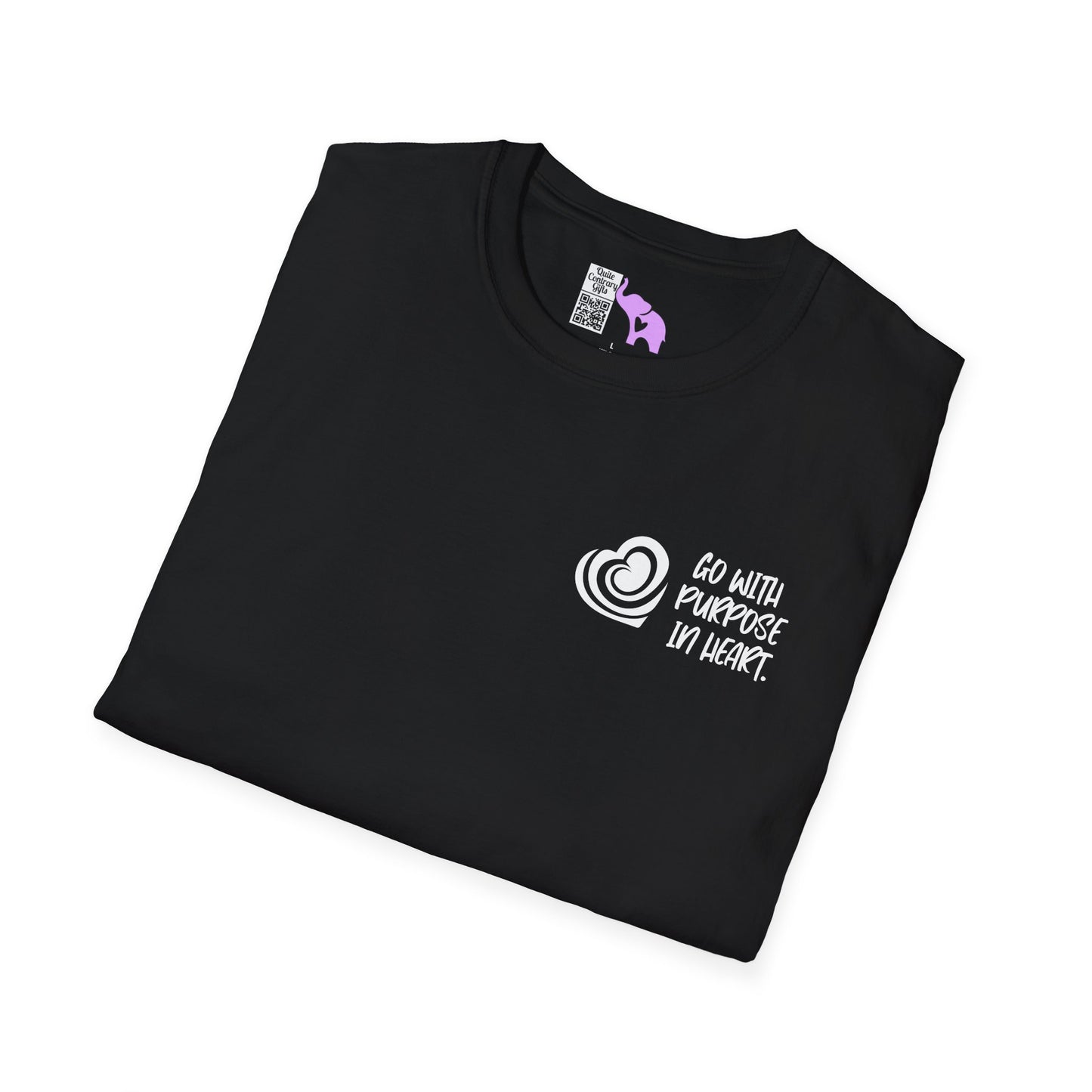 "Go With Purpose In Heart" Hinckley Quote Adult T-shirt