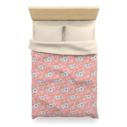 Jasmine Blush Garden Microfiber Duvet Cover