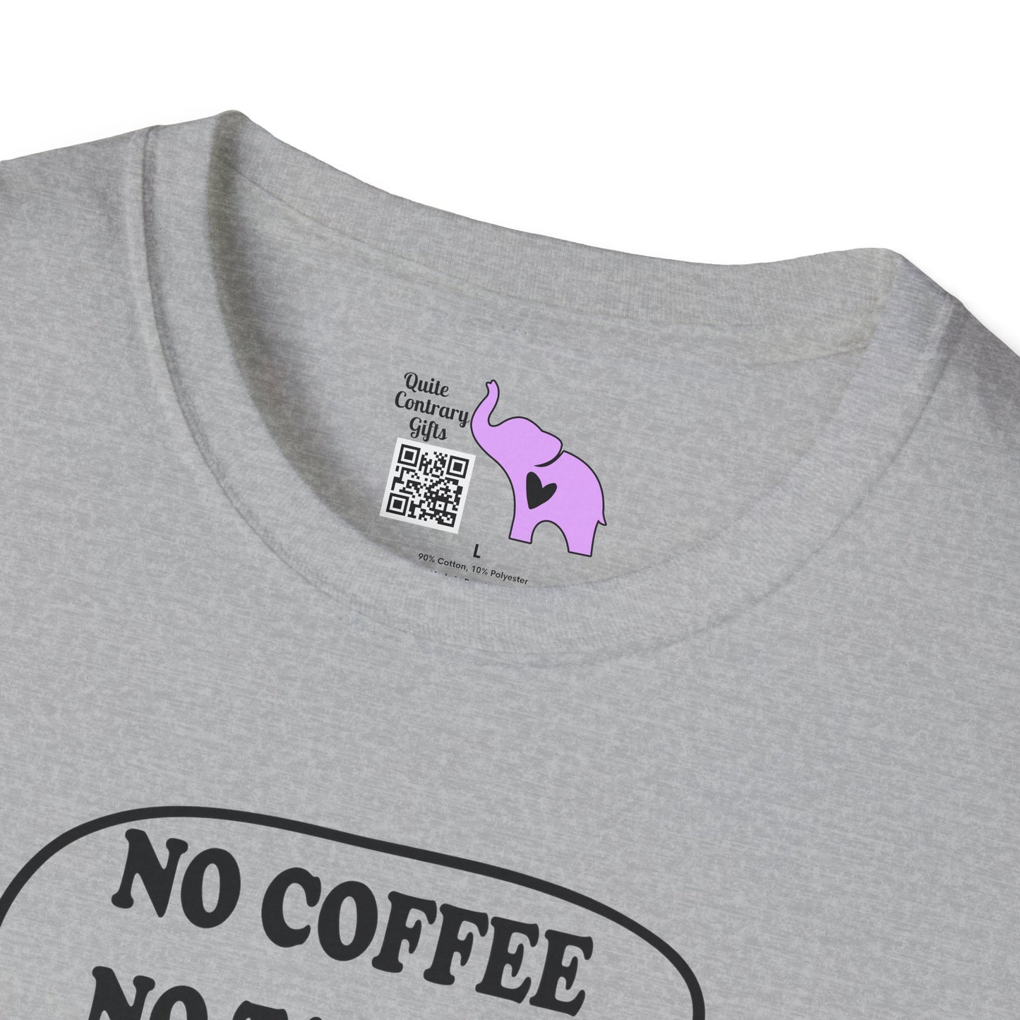 No Coffee No Talkee Adult T-shirt