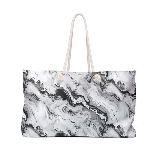 Frost Veil Marble Weekender Bag