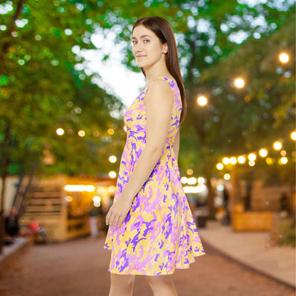 Peach Sorbet Camo Women's Skater Dress