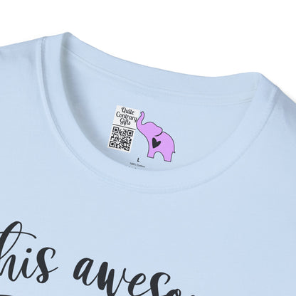 ""This Awesome Dad Belongs To... Adult T-shirt (Personalizable)