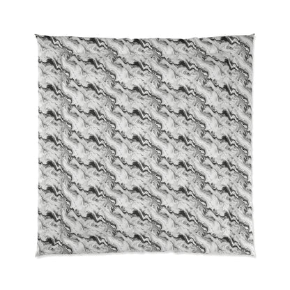 Frost Veil Marble Comforter