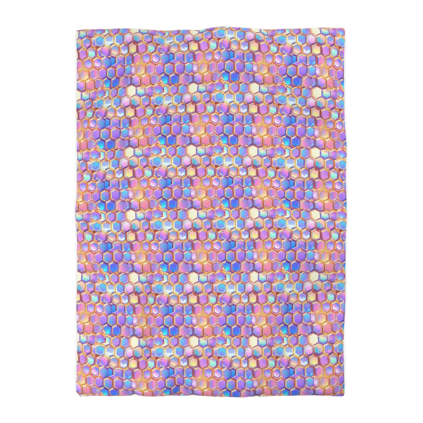 Aurora Hexagons Microfiber Duvet Cover