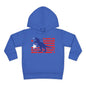 Distressed Patriotic T-Rex Toddler Hoodie