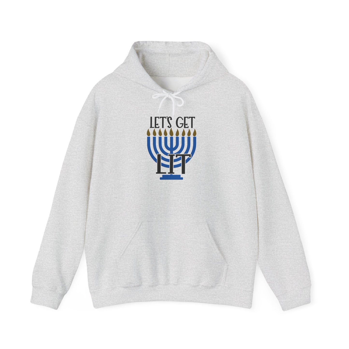 Lets Get Lit Menorah Adult Heavy Blend™ Hooded Sweatshirt