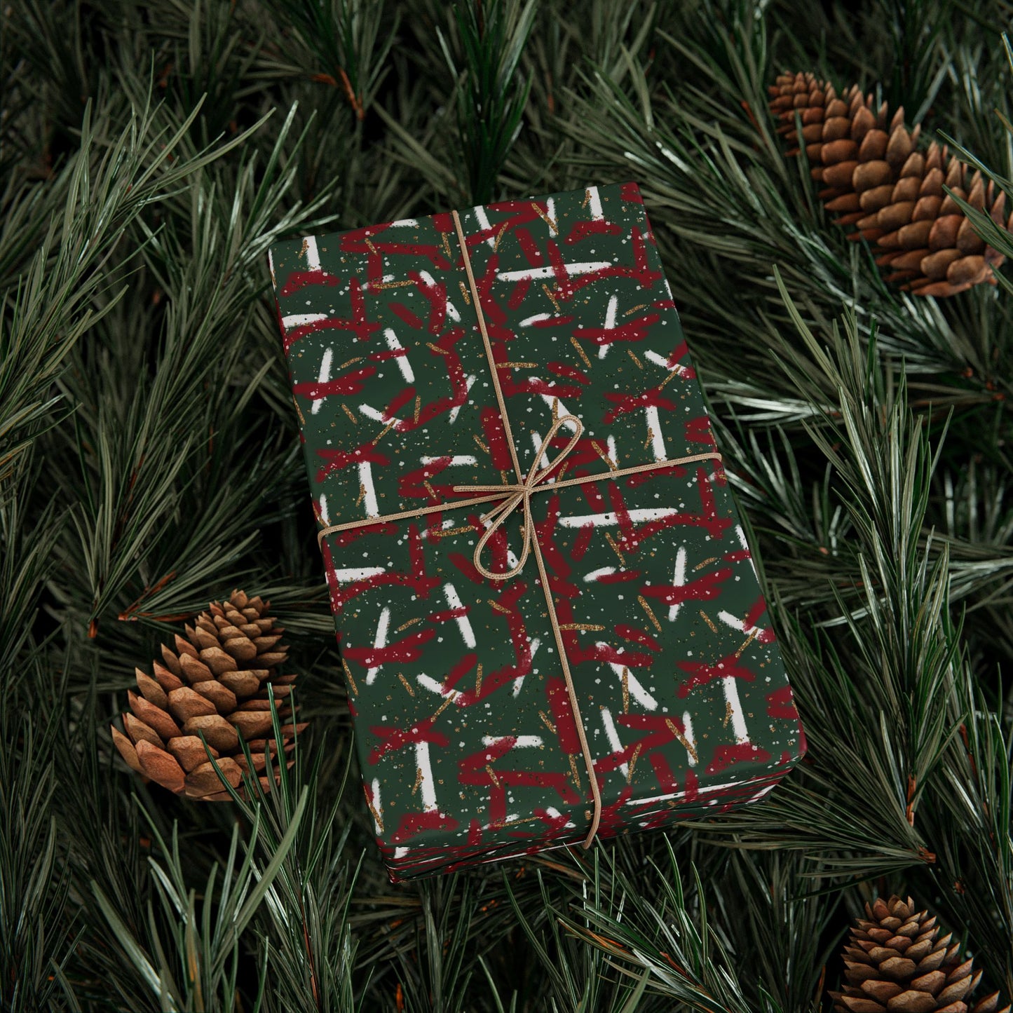 Holiday Brushstrokes Wrapping Paper
