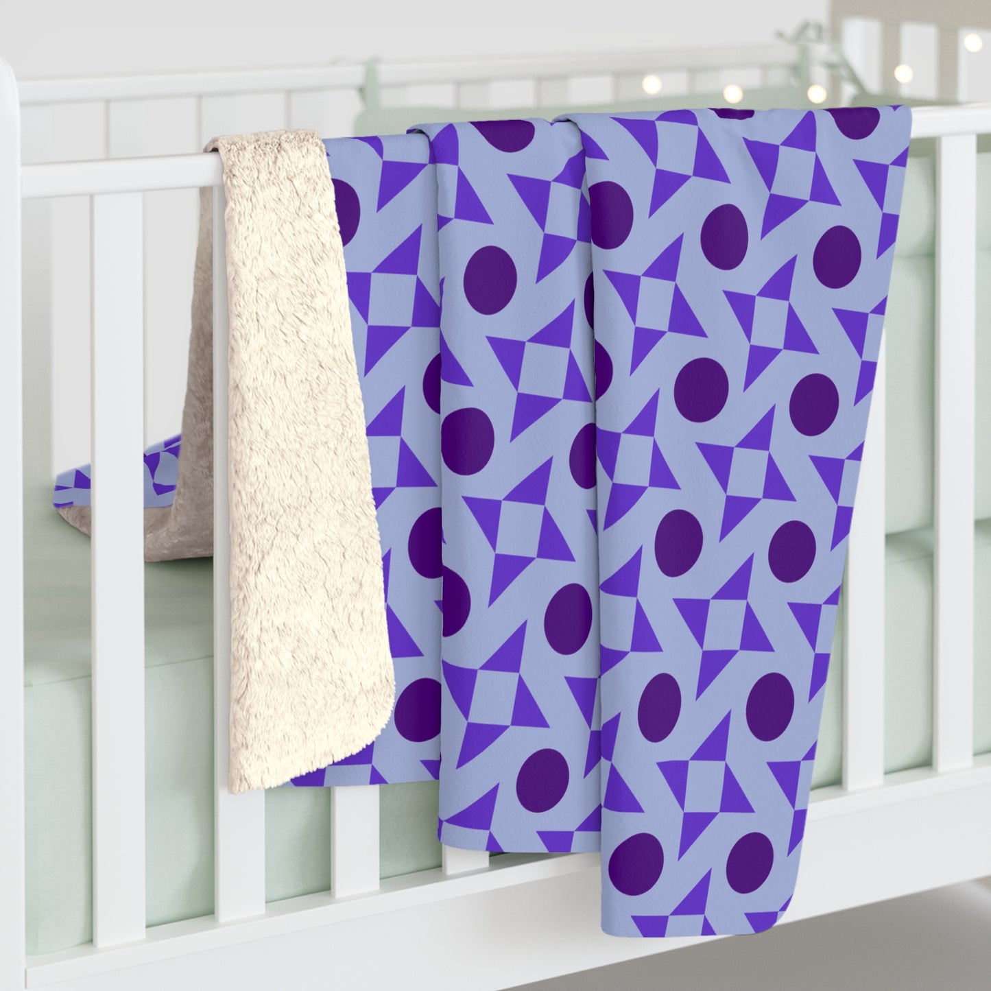 Violet Pinwheels Fleece Blanket