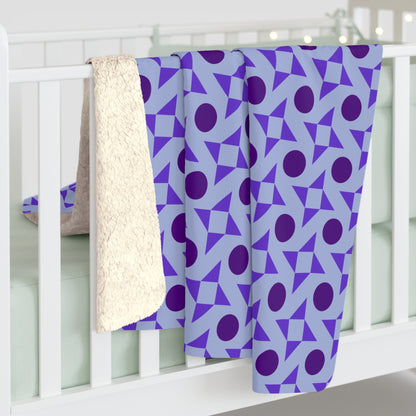Violet Pinwheels Fleece Blanket