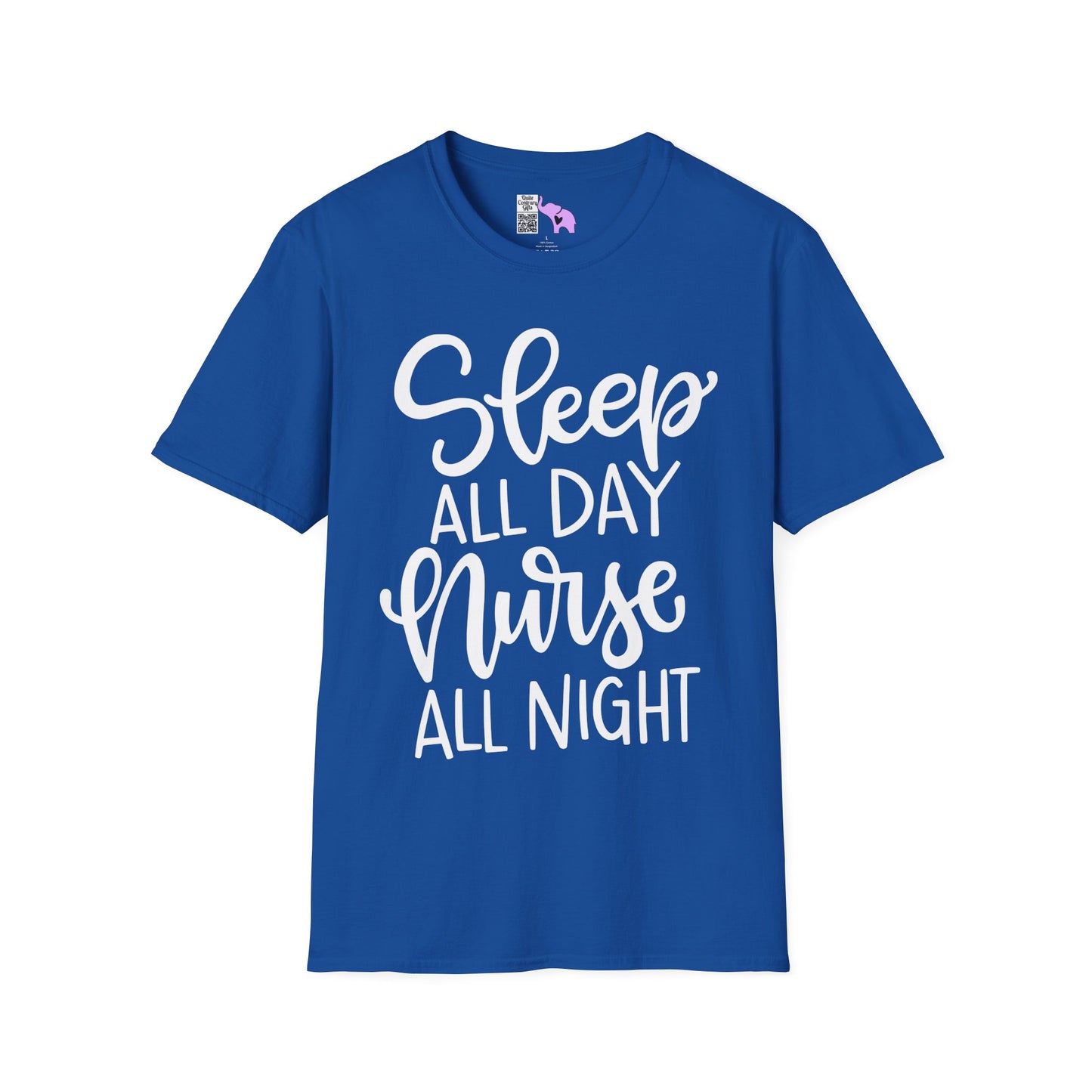 Sleep All Day Nurse All Night Adult T-shirt