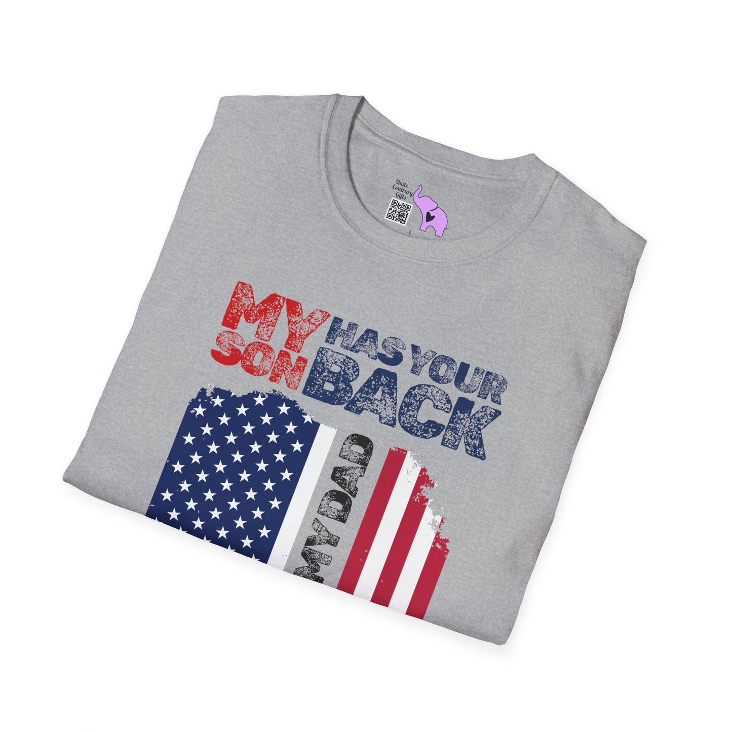 My Son Has Your Back Proud Army Dad Adult T-shirt