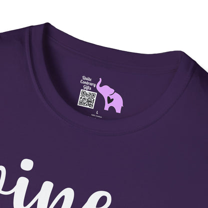 Wine Goes In Wisdom Comes Out Adult T-shirt