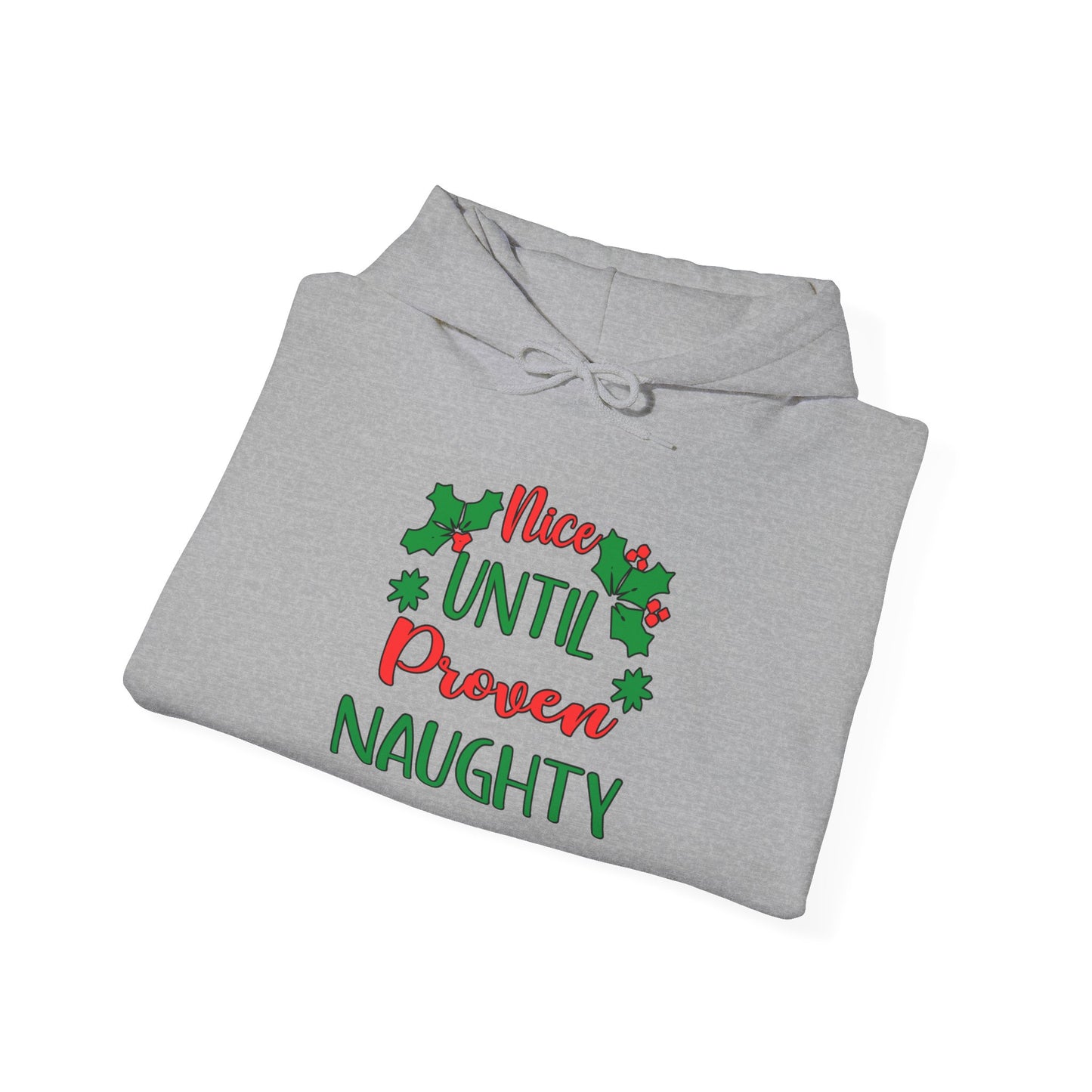 Nice Until Proven Naughty Adult Heavy Blend™ Hooded Sweatshirt