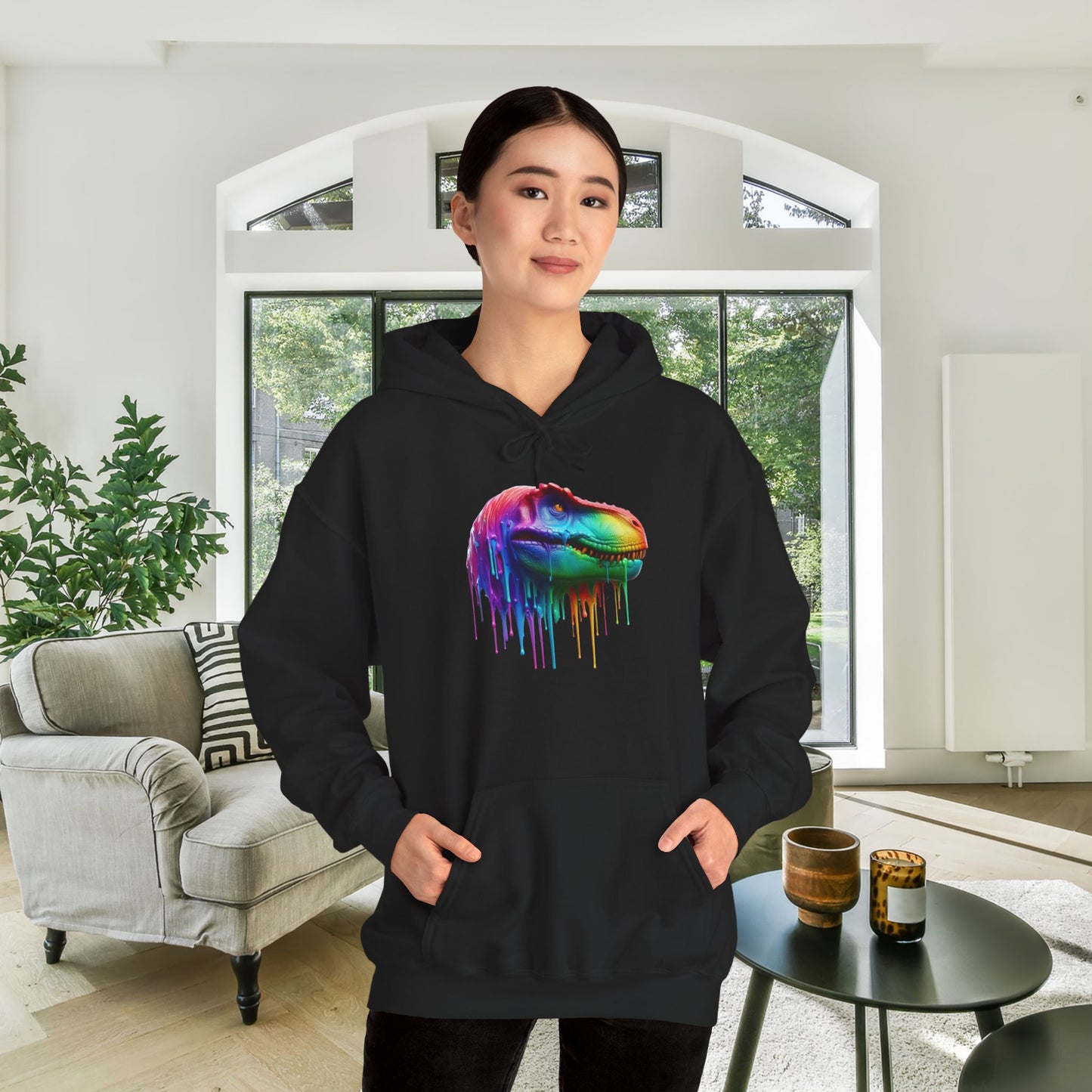 Colorful Dinosaur Heavy Blend™ Hooded Sweatshirt