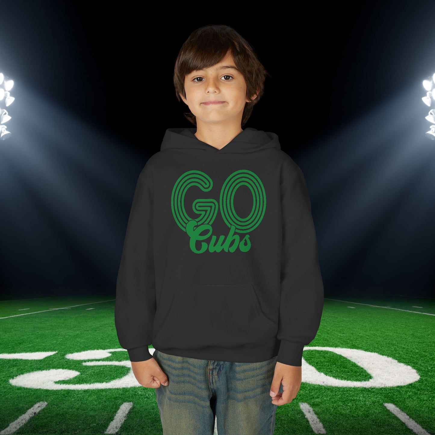 Go Cubs Youth Heavy Blend Hoodie