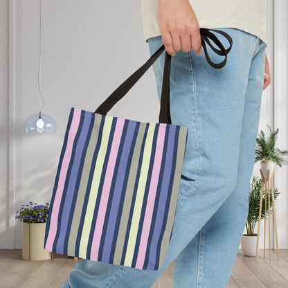 Earthy Stripes Canvas Tote Bag