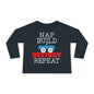 Nap Build Destroy Repeat Toddler Long Sleeve Tee