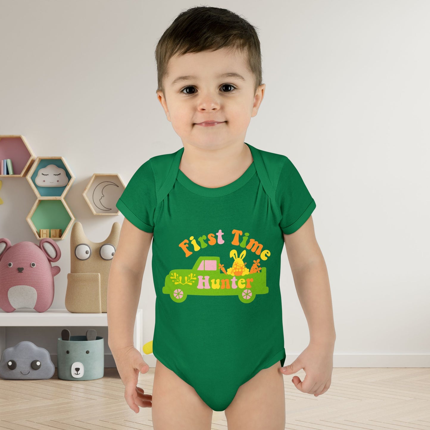 First Time Hunter (Easter) Infant Baby Rib Bodysuit