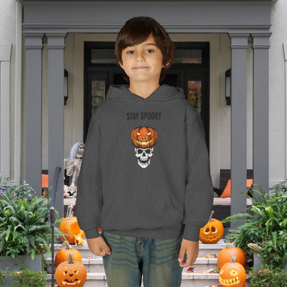Stay Spooky (Pumpkin/Skull) Youth Heavy Blend Hoodie
