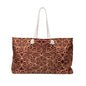 Golden Crimson Star Mandala Weekender Bag