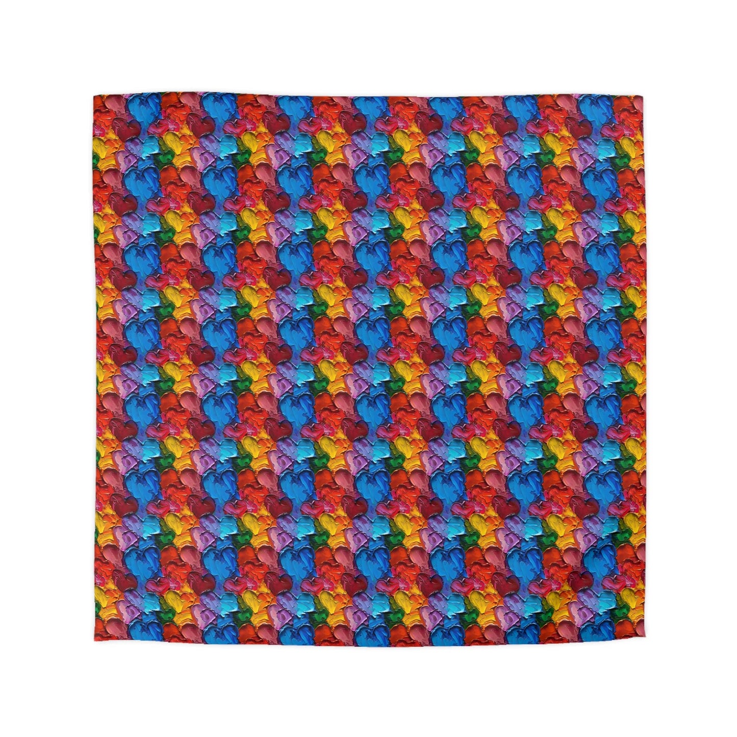 Palette Knife Hearts Microfiber Duvet Cover
