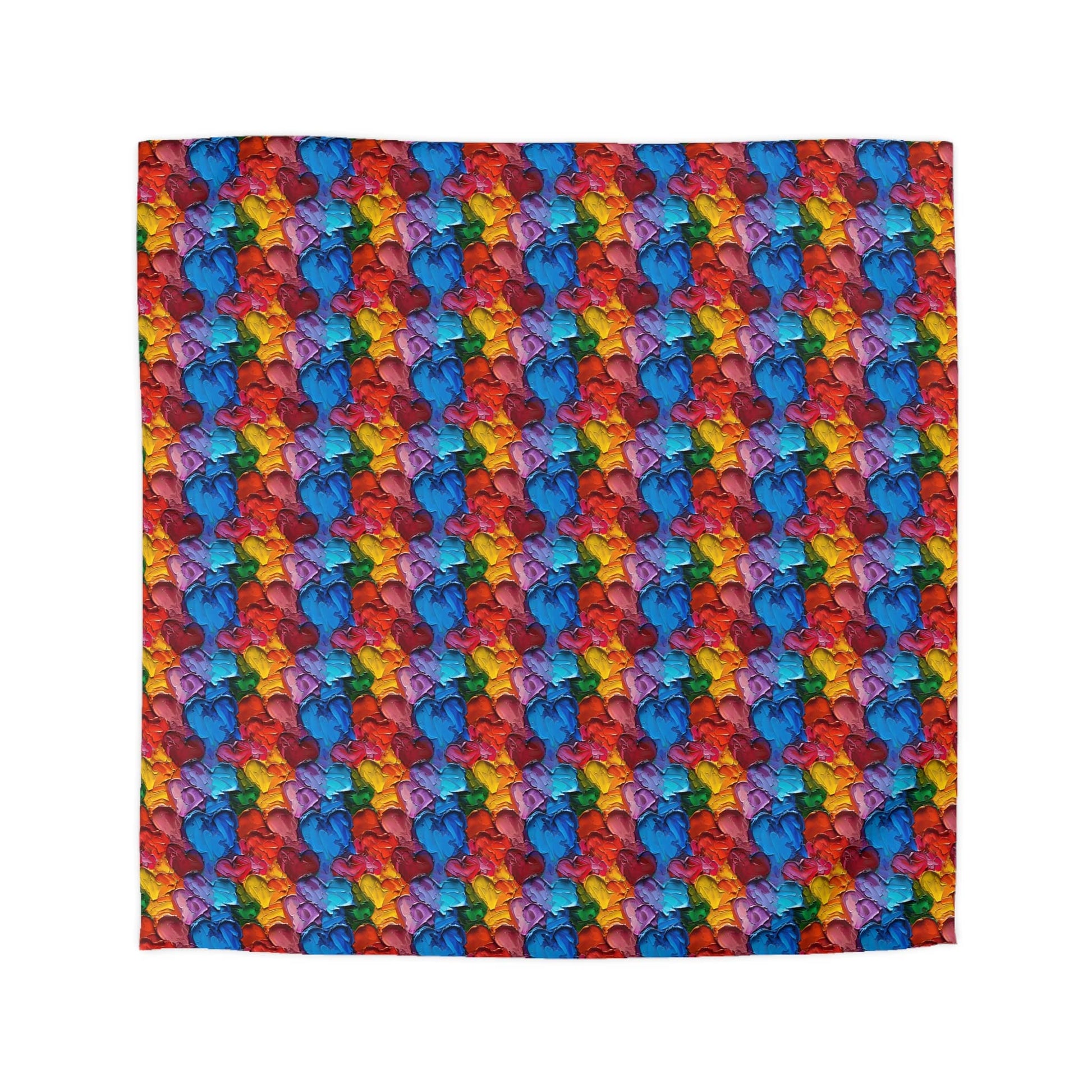 Palette Knife Hearts Microfiber Duvet Cover