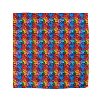 Palette Knife Hearts Microfiber Duvet Cover