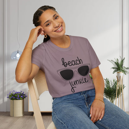 Beach Junkie Adult T-shirt