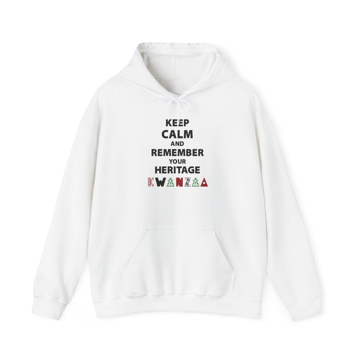 Keep Calm and Remember Your Heritage Kwanzaa Adult Heavy Blend™ Hoodie