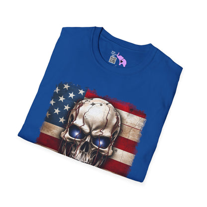 America Skull Adult T-shirt