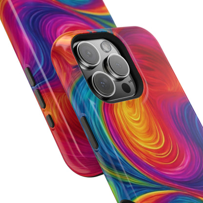 Tie Dye Color Swirl MagSafe® Compatible Tough Case for iPhone