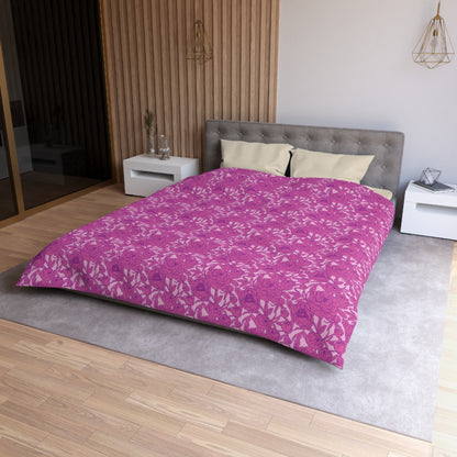 Blush Peony Garden Microfiber Duvet Cover
