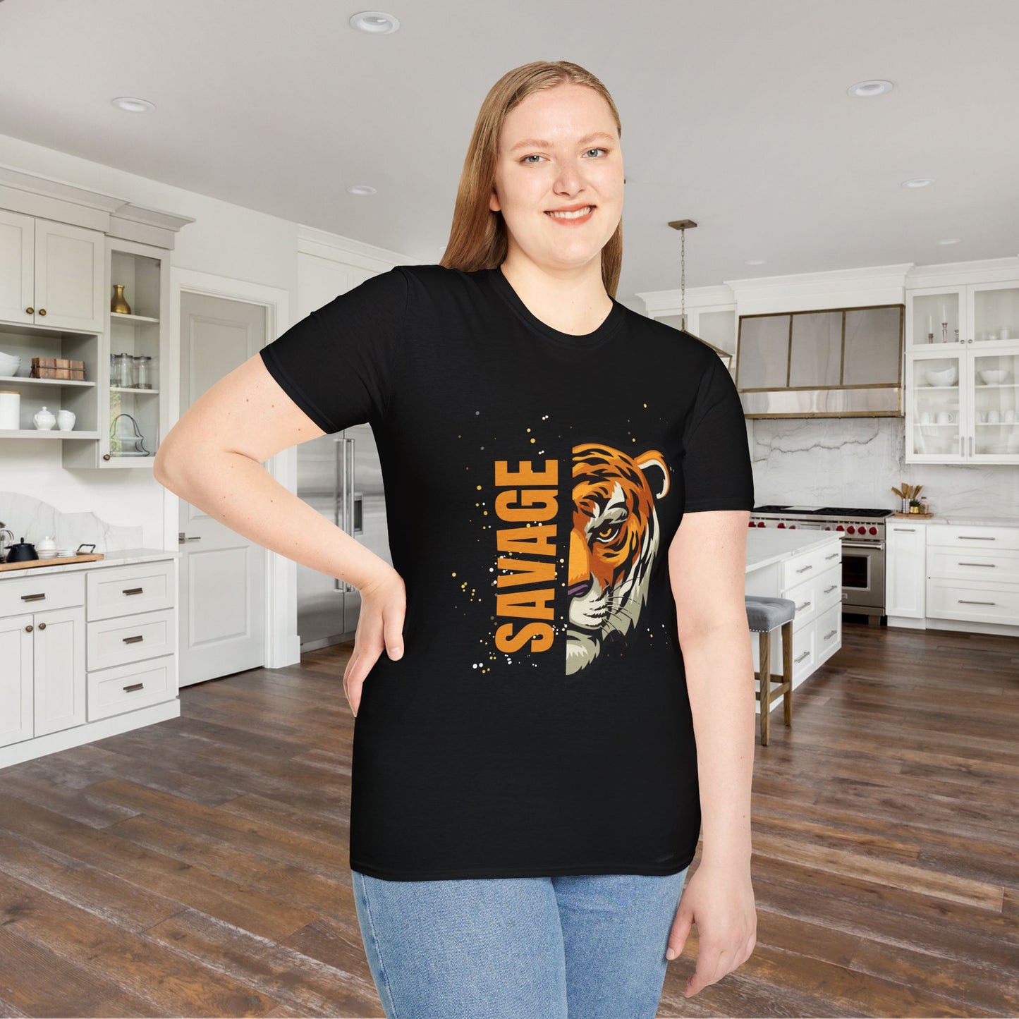 Savage Tiger Adult T-shirt
