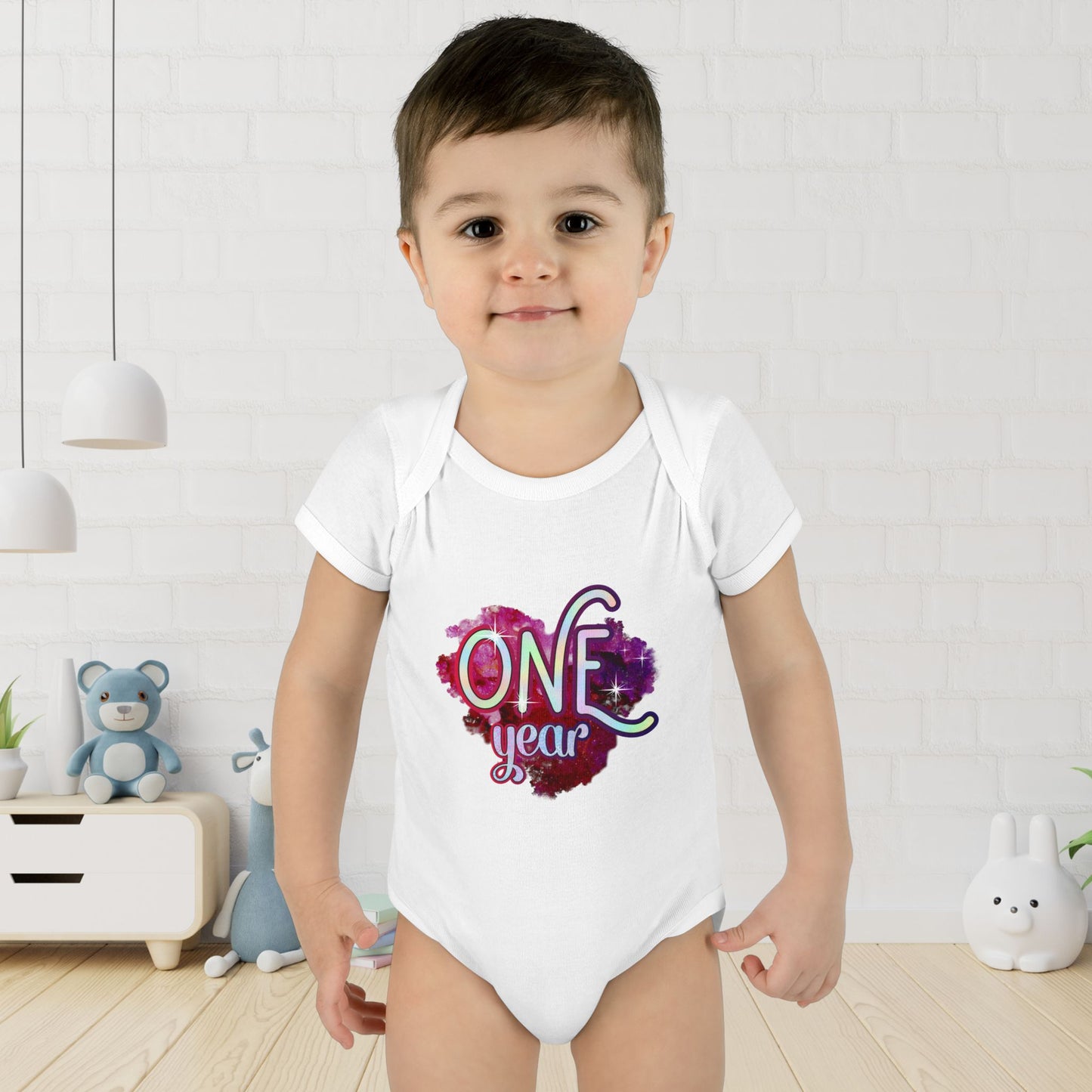 Stardust Baby Milestone Bodysuit-One Year