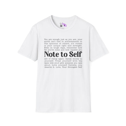 Note To Self... Adult T-shirt