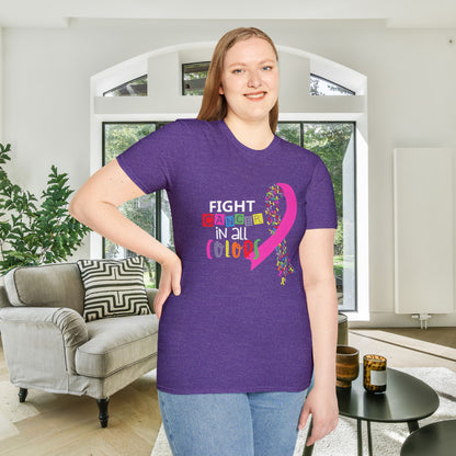 Fight Cancer All Colors 2 Adult T-shirt