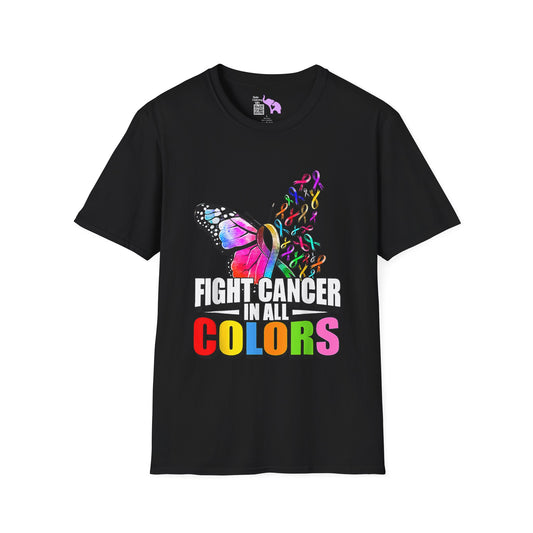 Butterfly Fight Cancer in All Colors 10 Adult T-shirt