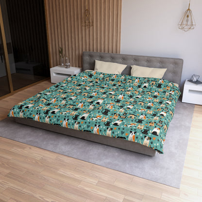 Happy Hounds Microfiber Duvet Cover