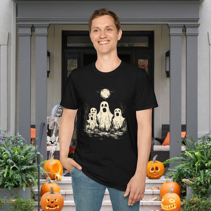Creepy Ghost Trio Adult T-shirt