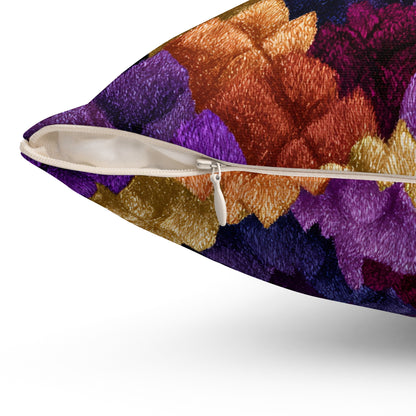Velour Garden Throw Pillow