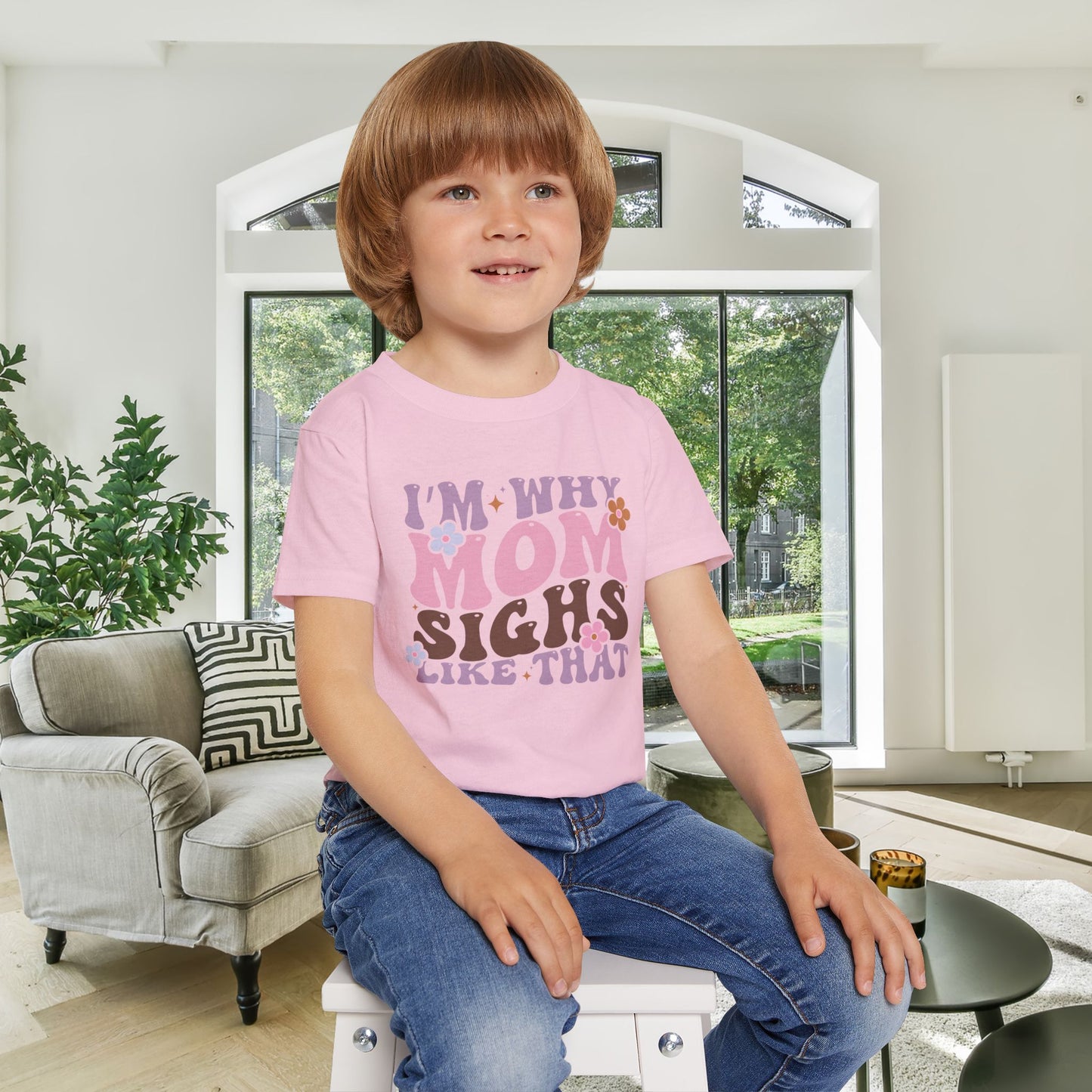 I'm Why Mom Sighs Like That Heavy Cotton™ Toddler T-shirt