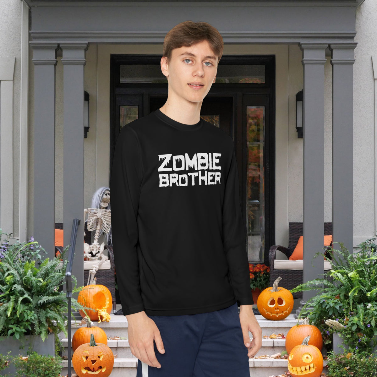 ""Zombie Brother Youth Long Sleeve Tee