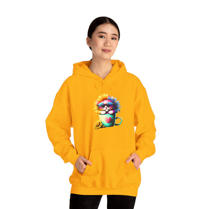 Cute Sunflower Kitten Heavy Blend™ Hooded Sweatshirt