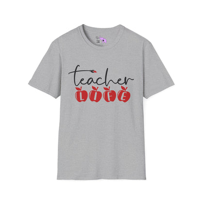 Teacher Life (Apples) Adult T-shirt