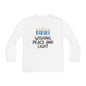 Hanukkah Wishing Peace & LIght Youth Long Sleeve Tee